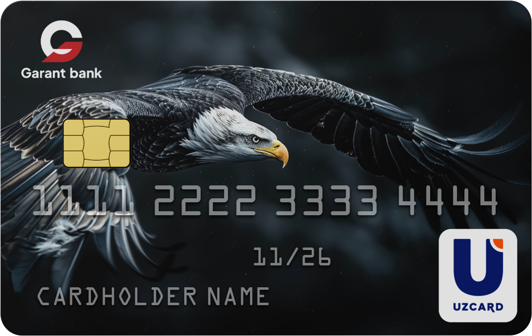 Пластиковая карта UZCARD с индивидуальным дизайном